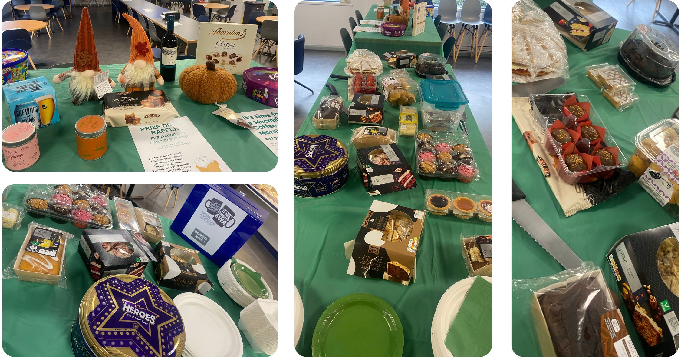 Macmillan coffee morning display